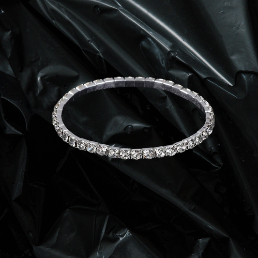 1 Row Silver Rhinestone Bracelet