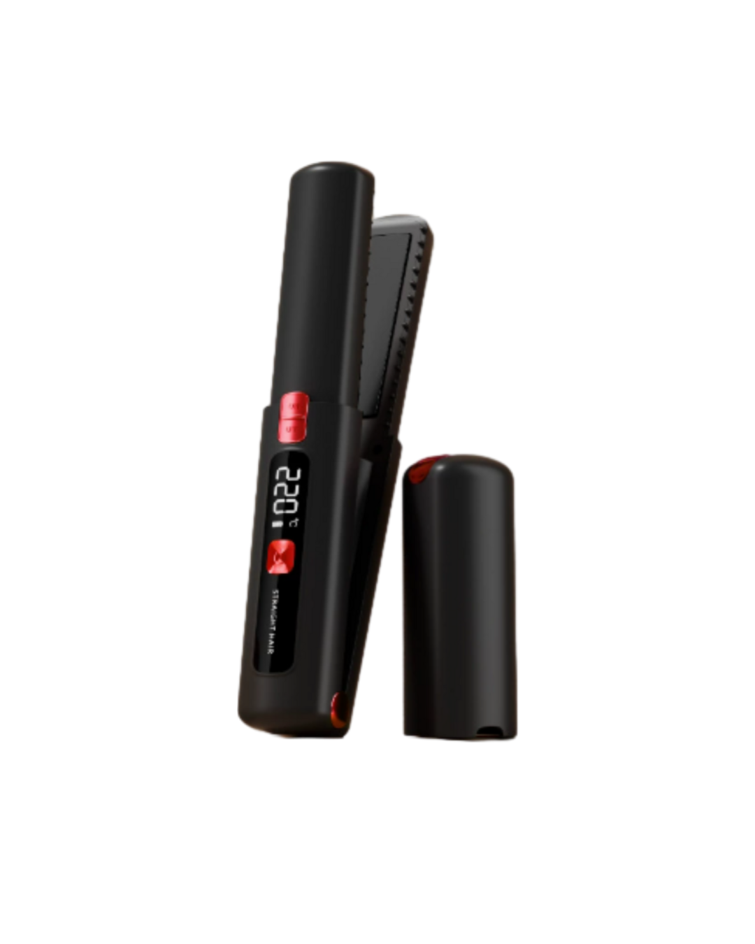 Portable Two-in-One Wireless Hair Straightener and Curler