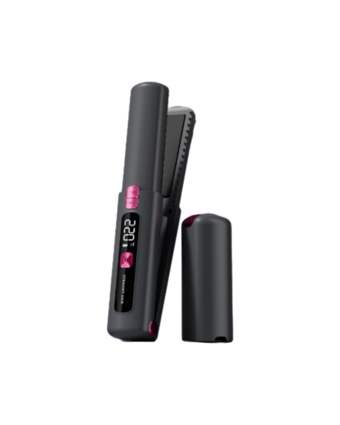 Portable Two-in-One Wireless Hair Straightener and Curler