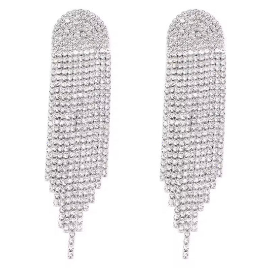 The "ROBYN" Large Silver Earrings